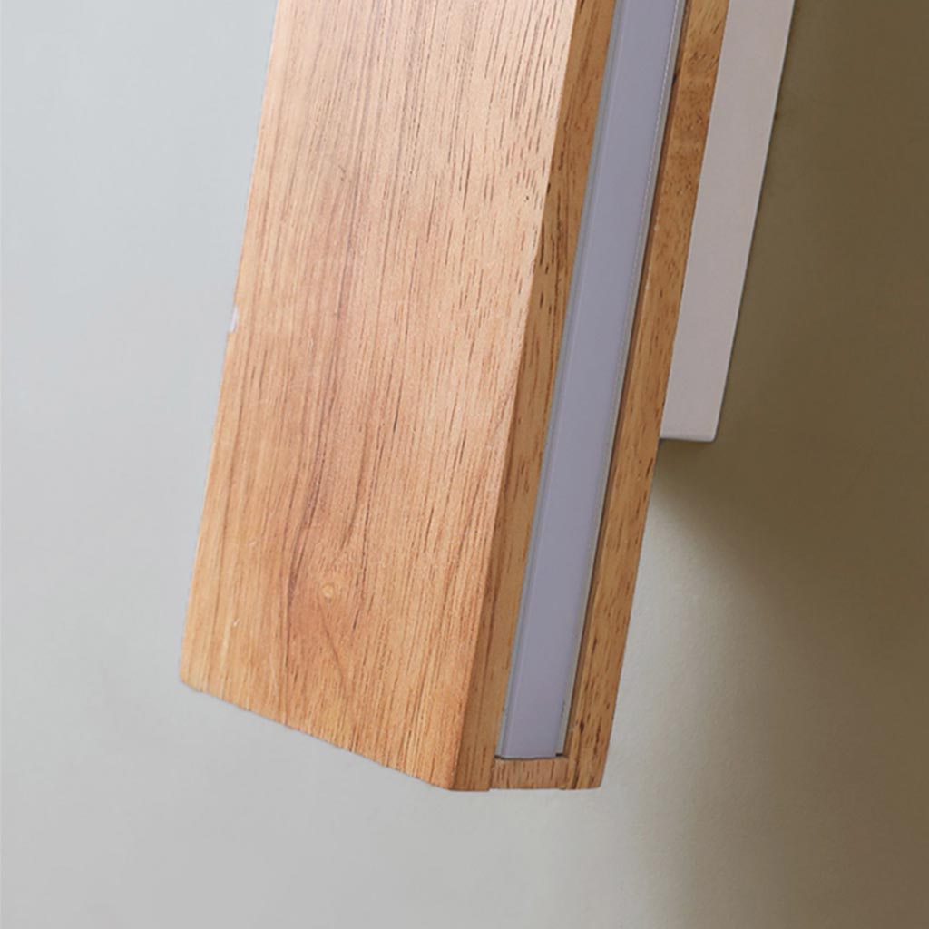 Wall Sconce Wood 8 in to 20 in Adjustable LED Bedroom Hallway Stairway Lighting Warm White Neutral | Thomler