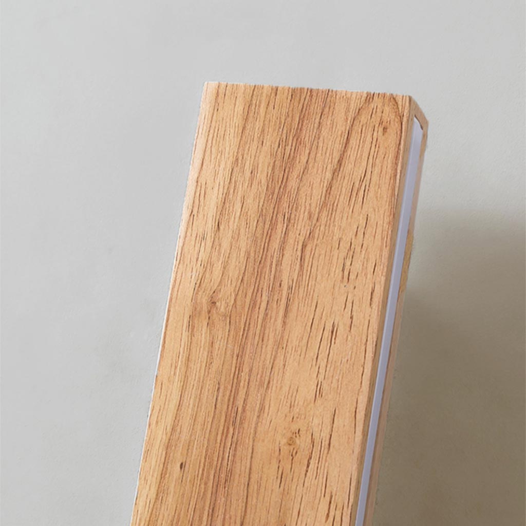 Wall Sconce Wood 8 in to 20 in Adjustable LED Bedroom Hallway Stairway Lighting Warm White Neutral | Thomler