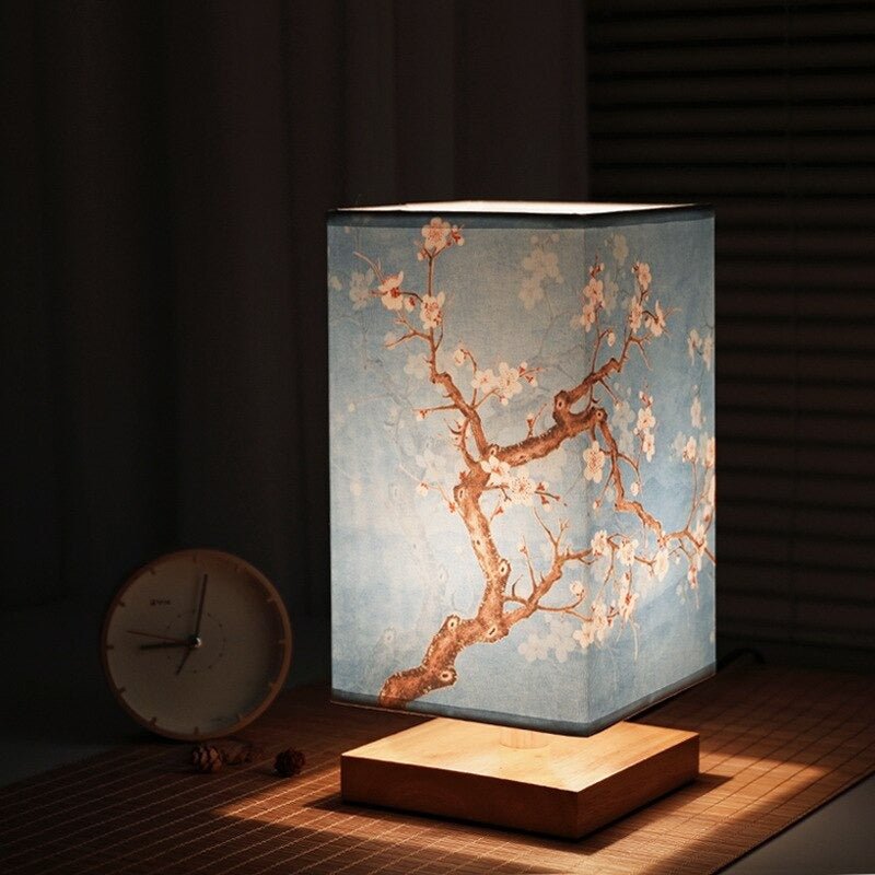 Table Lamp Bamboo Wood 27.0 cm Natural Bedroom Bedside Japandi Scandinavian Mood Lighting Desk Lamp | Thomler