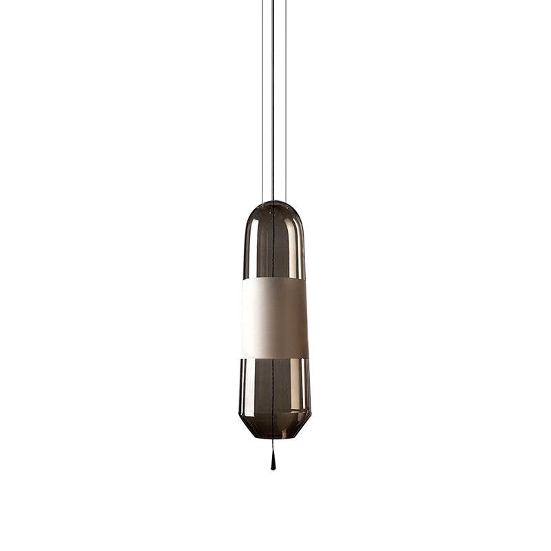 Glass Shade Hanging Light Fixture E14 Socket for Kitchen Island and Dining Room Overhead Lighting 5 Inch Wide 15 Inch Drop Adjustable Wire L | Thomler