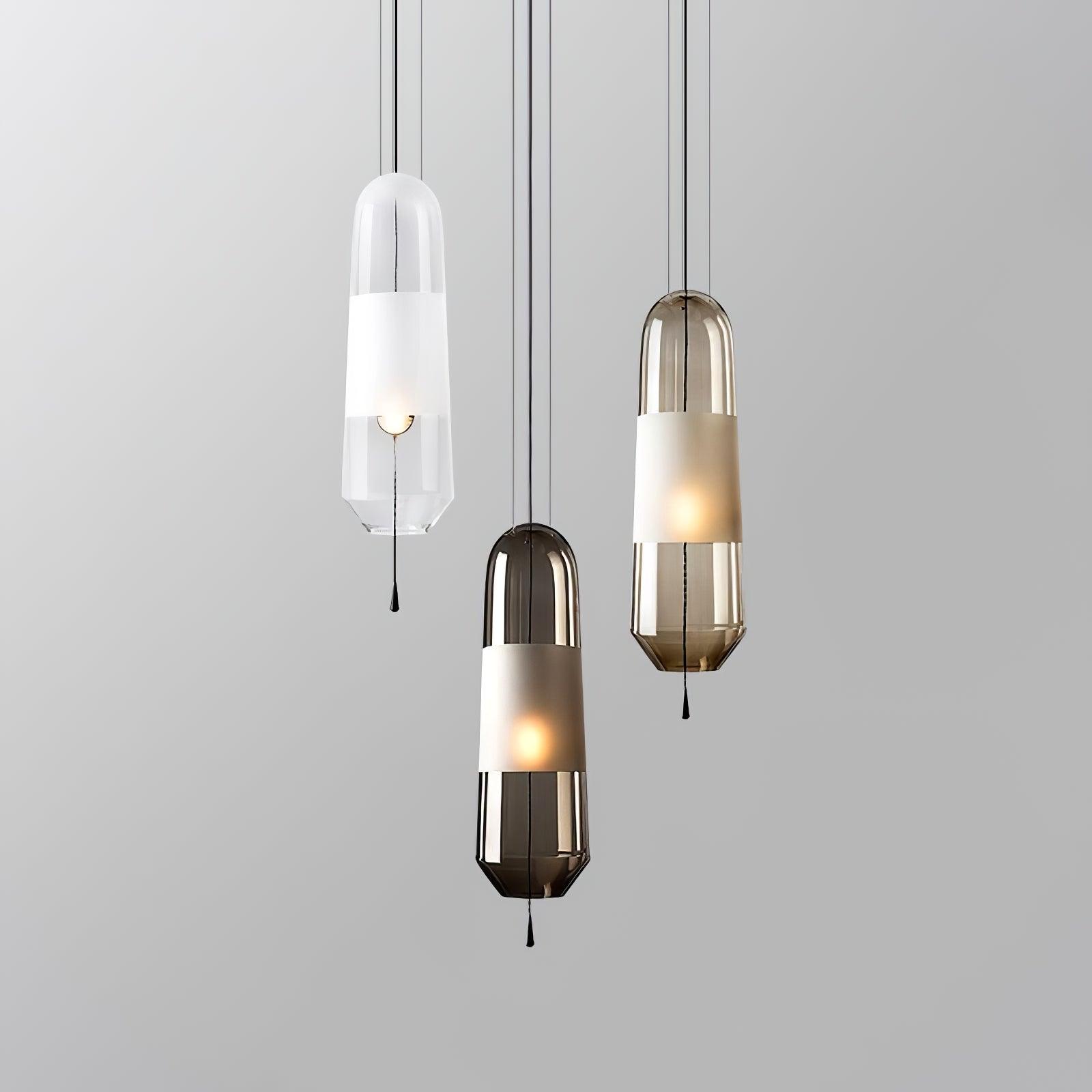 Glass Shade Hanging Light Fixture E14 Socket for Kitchen Island and Dining Room Overhead Lighting 5 Inch Wide 15 Inch Drop Adjustable Wire L | Thomler