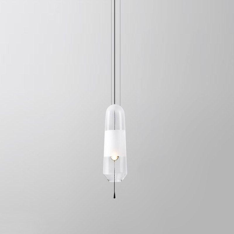 Glass Shade Hanging Light Fixture E14 Socket for Kitchen Island and Dining Room Overhead Lighting 5 Inch Wide 15 Inch Drop Adjustable Wire L | Thomler