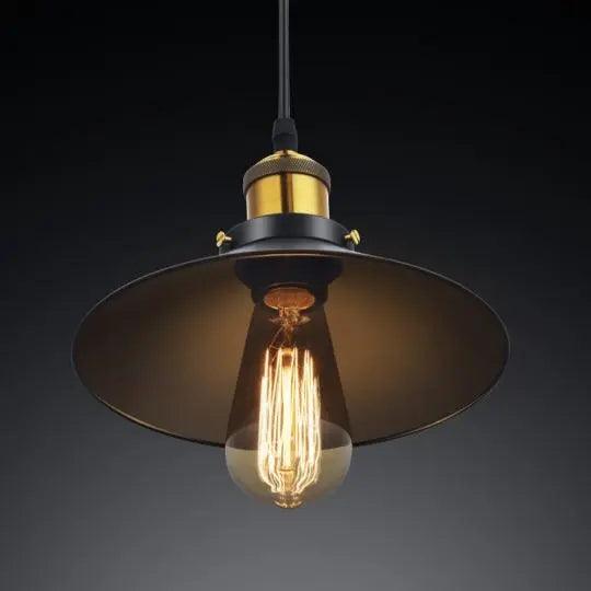 Minimalist Hanging Light Fixture with Matte Black & Gold Accents for Kitchen Island, Dining Room, Workspace | Thomler