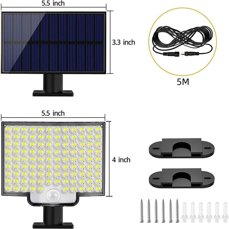 Solar Motion-Sensing Security Light with 106 LEDs for Yards, Driveways & Patios | Thomler