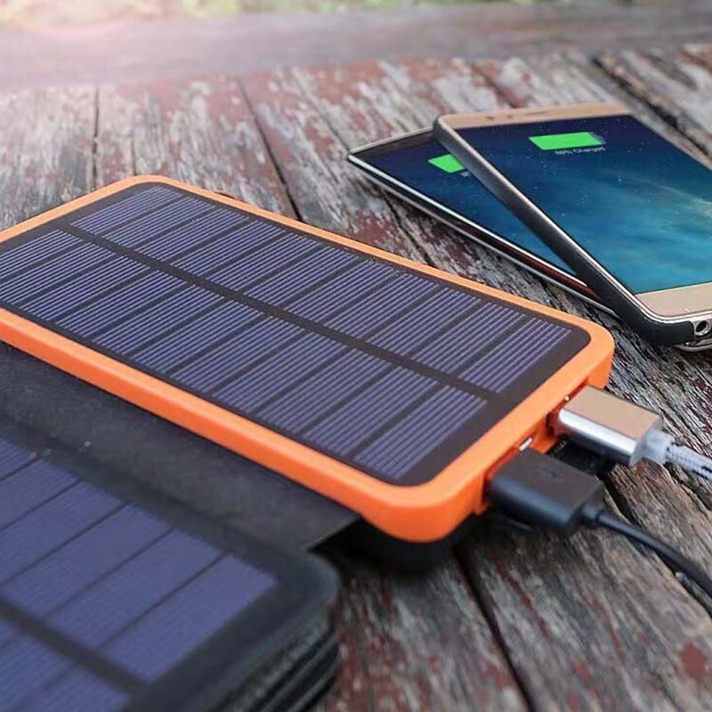 High-Capacity USB-C Solar Battery Bank with Quad Panels – 25,000mAh Portable Charger for Camping, Hiking, Emergency Power | Thomler