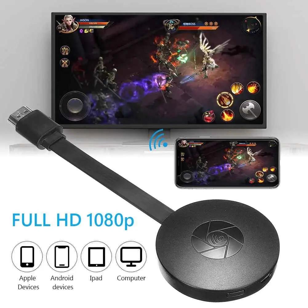 Screencast Adapter Full HD 1080p Wireless TV Streaming Smartphone Screen Mirroring HDMI Display Dongle AirPlay Miracast DLNA | Thomler