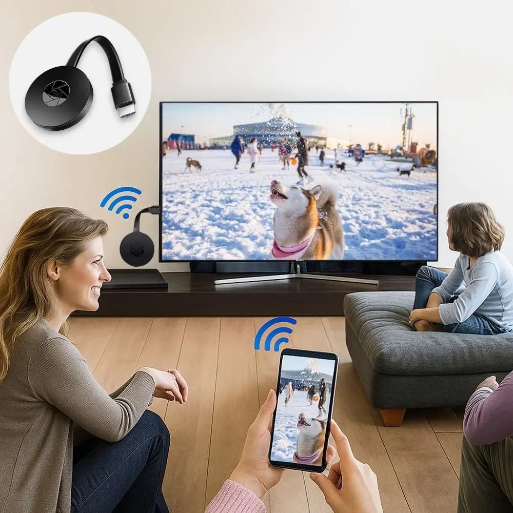 Screencast Adapter Full HD 1080p Wireless TV Streaming Smartphone Screen Mirroring HDMI Display Dongle AirPlay Miracast DLNA | Thomler