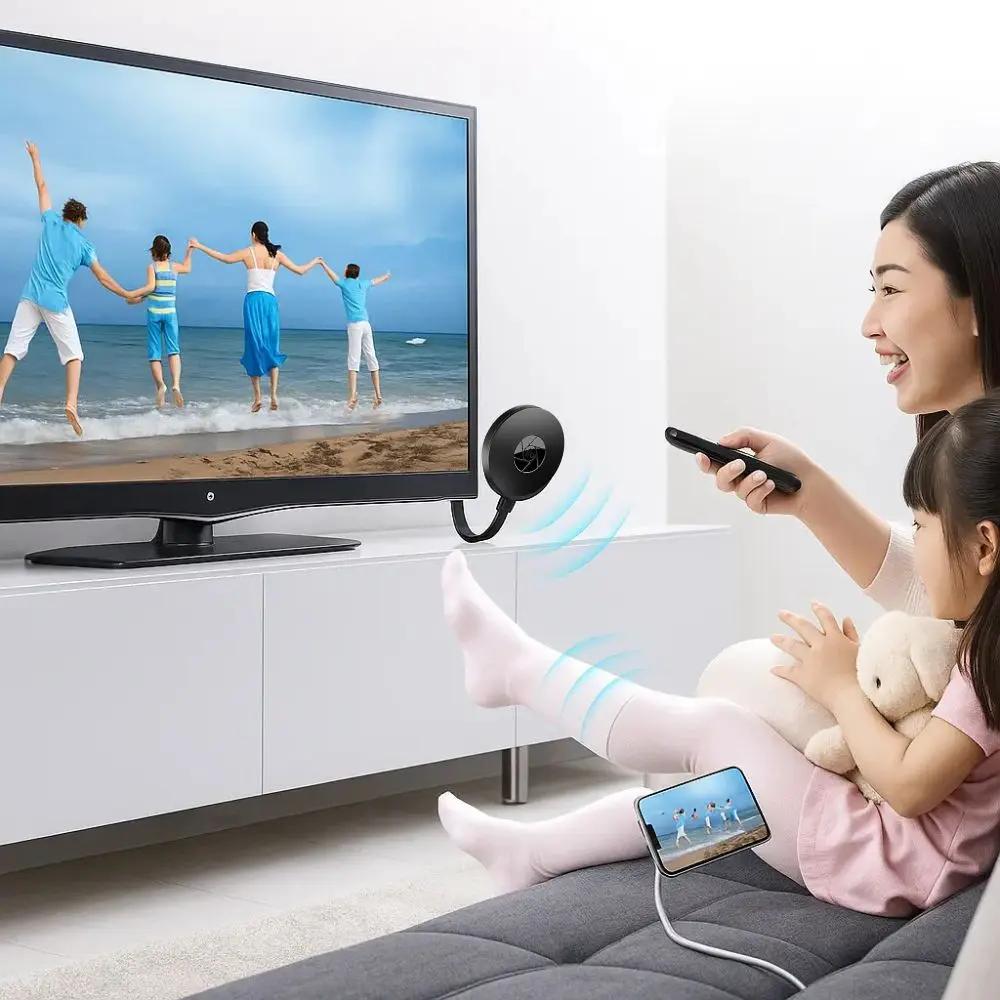 Screencast Adapter Full HD 1080p Wireless TV Streaming Smartphone Screen Mirroring HDMI Display Dongle AirPlay Miracast DLNA | Thomler