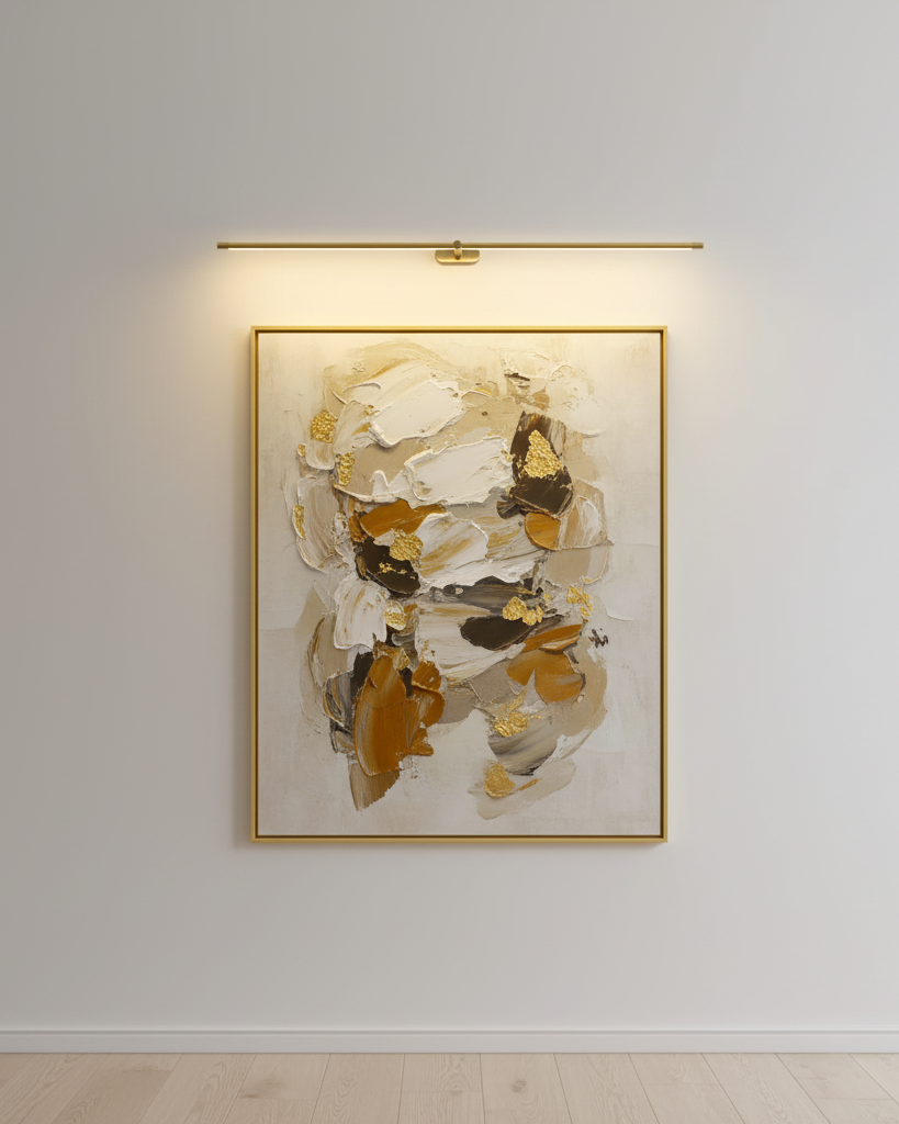 Wall Lamp Metal Linear 27 in 12W Warm Glow Artwork Lighting Minimalist Contemporary Decor | Thomler