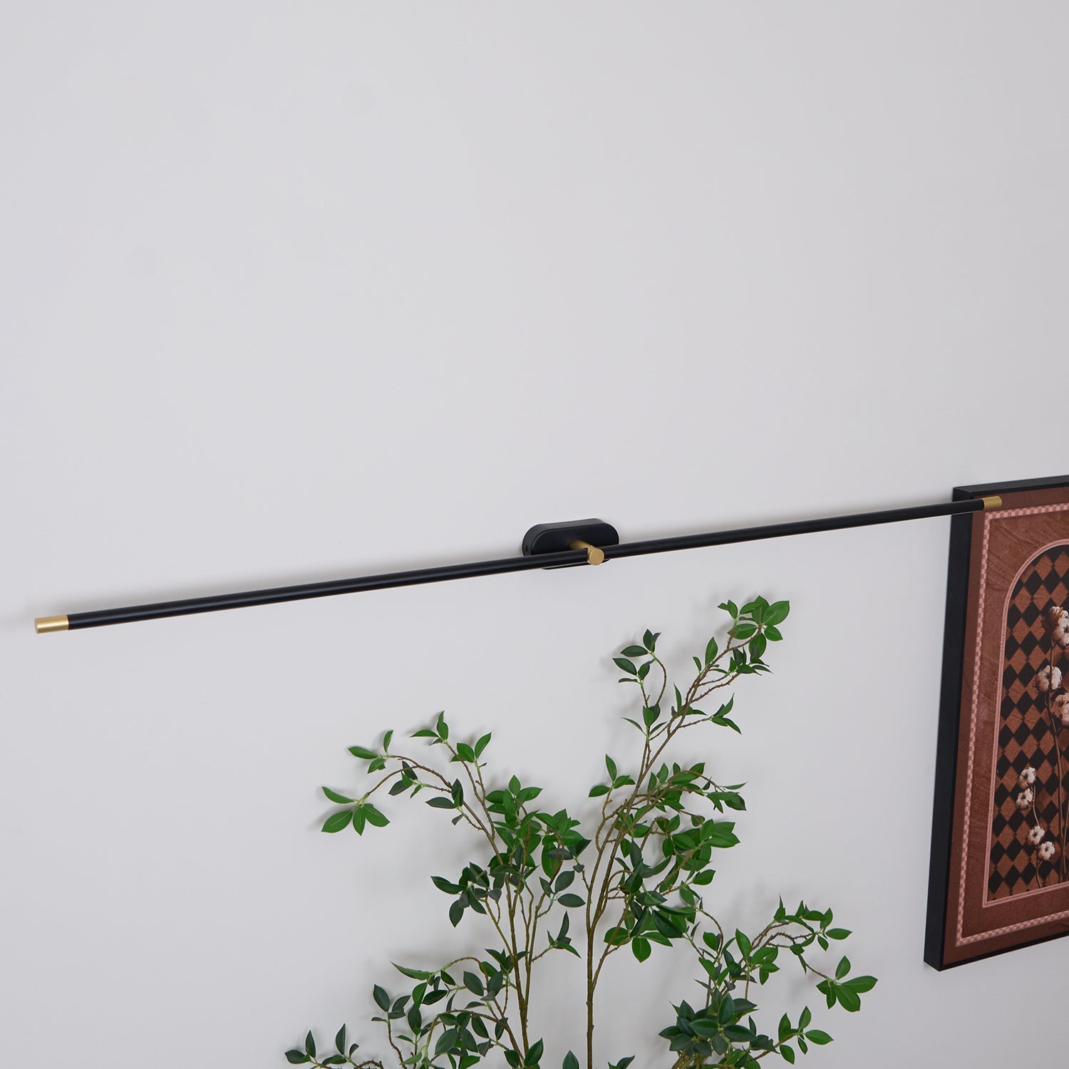 Wall Lamp Metal Linear 27 in 12W Warm Glow Artwork Lighting Minimalist Contemporary Decor | Thomler