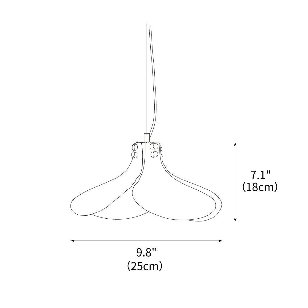 Glass Leaf Ceiling Fixture E27 Bronze Frame Adjustable Drop Cord Ambient Overhead Lighting for Dining Tables Kitchen Counter Modern Home | Thomler