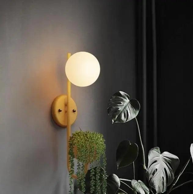 Wall Sconce with Built-In Planter Pot and LED Light for Bedroom, Living Room, or Hallway Decor | Modern Minimalist Design for Indoor Greener | Thomler