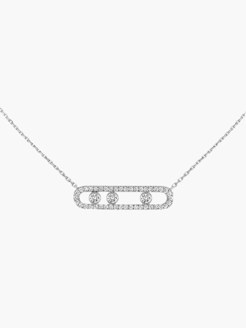 Ketting met bewegende diamanten - elegant, verfijnd en tijdloos