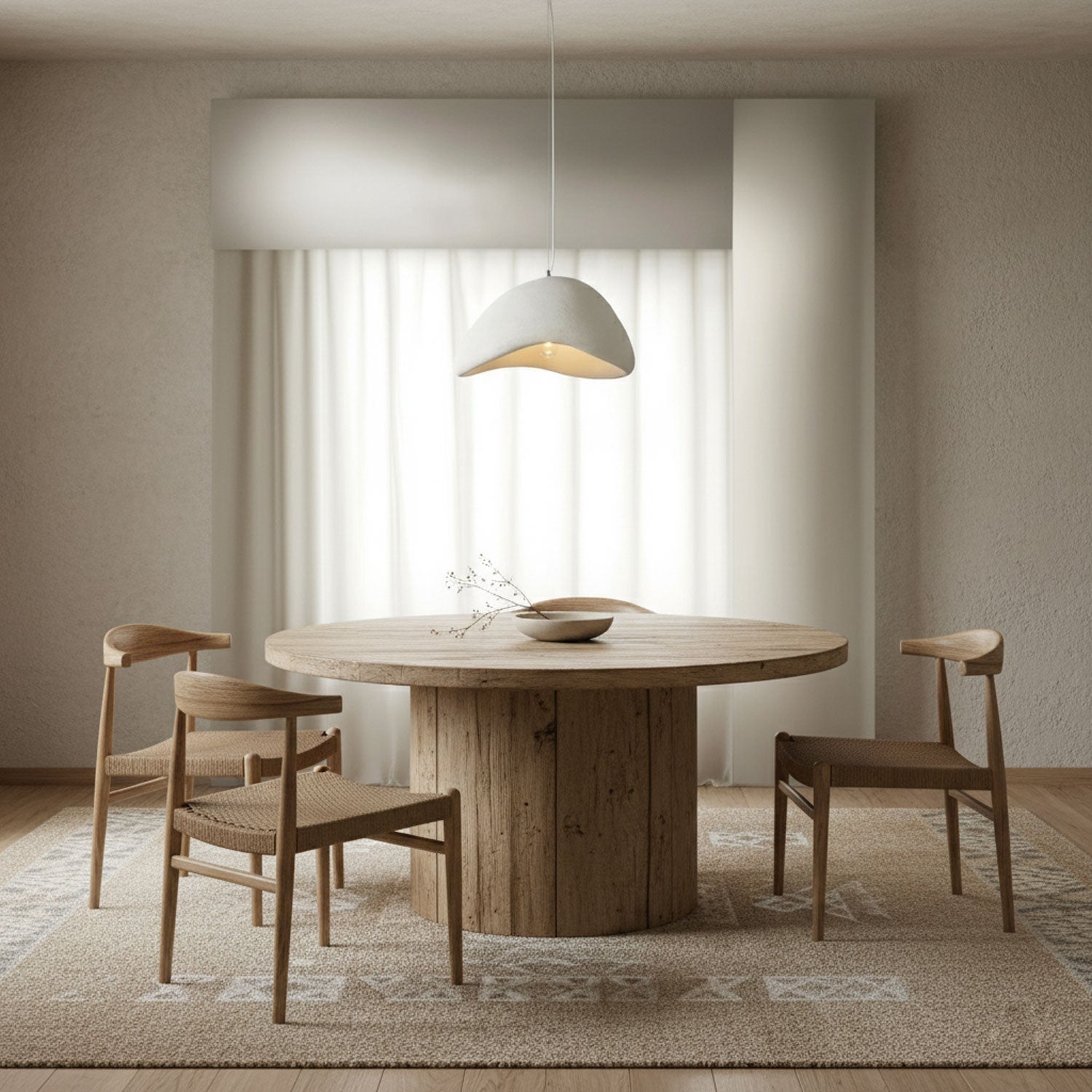 Moon Pendant Light LED 11.8 in Adjustable Grey White Indoor Ceiling Lamp | Thomler