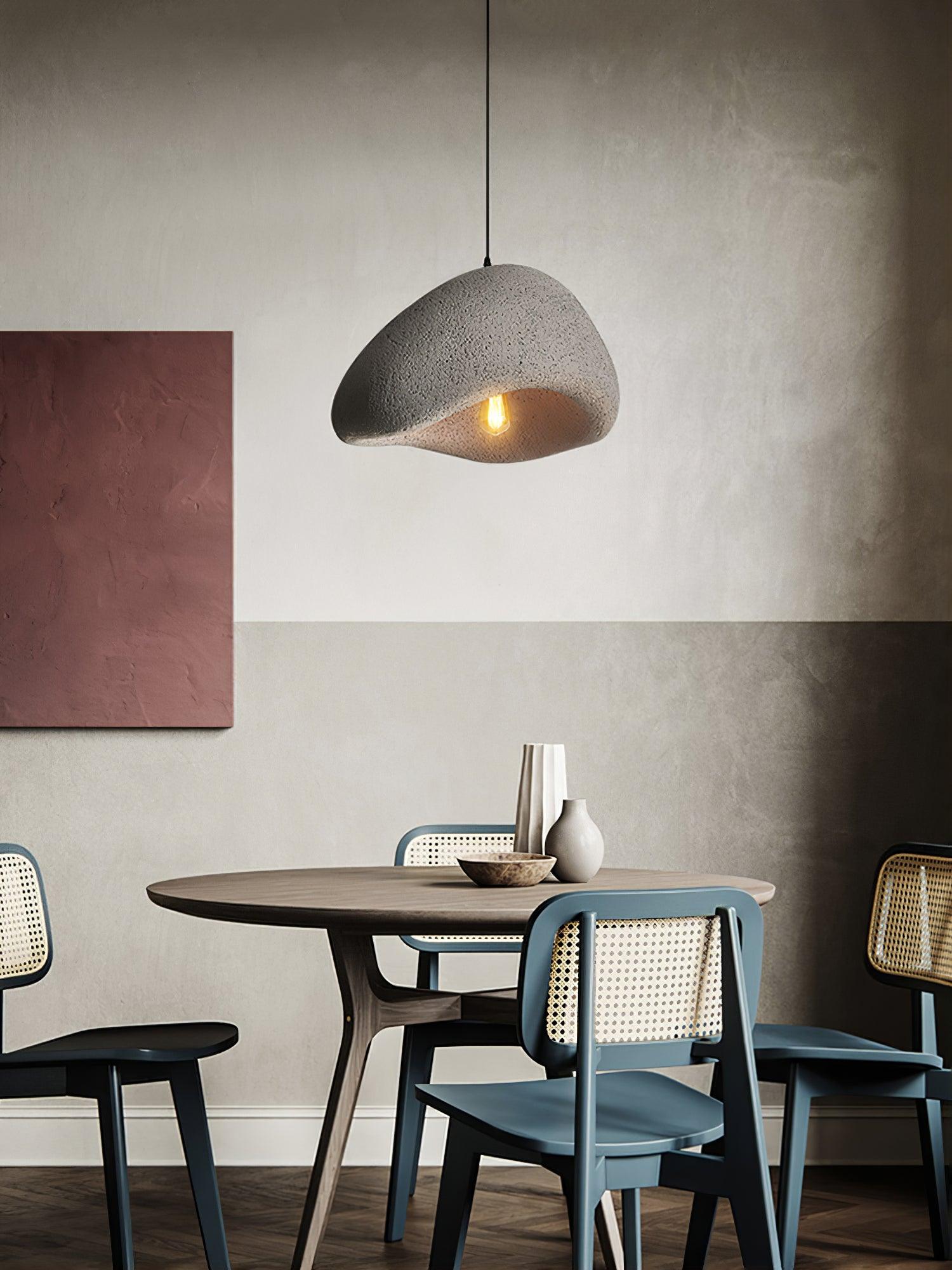 Moon Pendant Light LED 11.8 in Adjustable Grey White Indoor Ceiling Lamp | Thomler