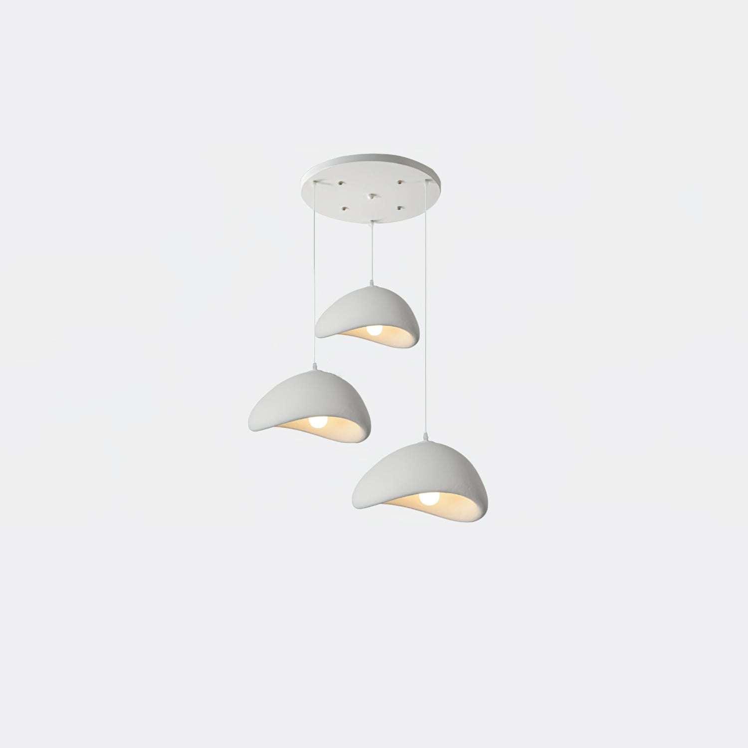 Moon Pendant Light LED 11.8 in Adjustable Grey White Indoor Ceiling Lamp | Thomler
