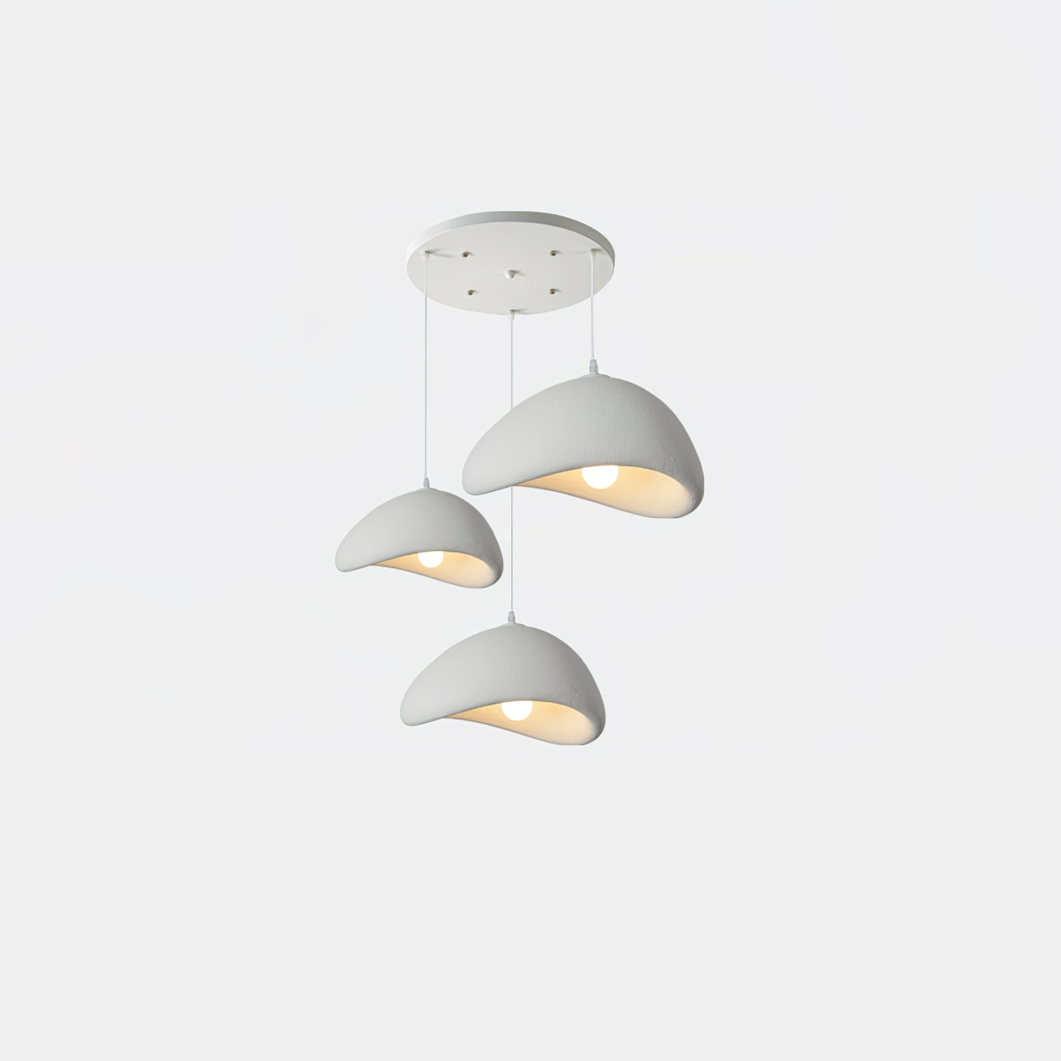 Moon Pendant Light LED 11.8 in Adjustable Grey White Indoor Ceiling Lamp | Thomler