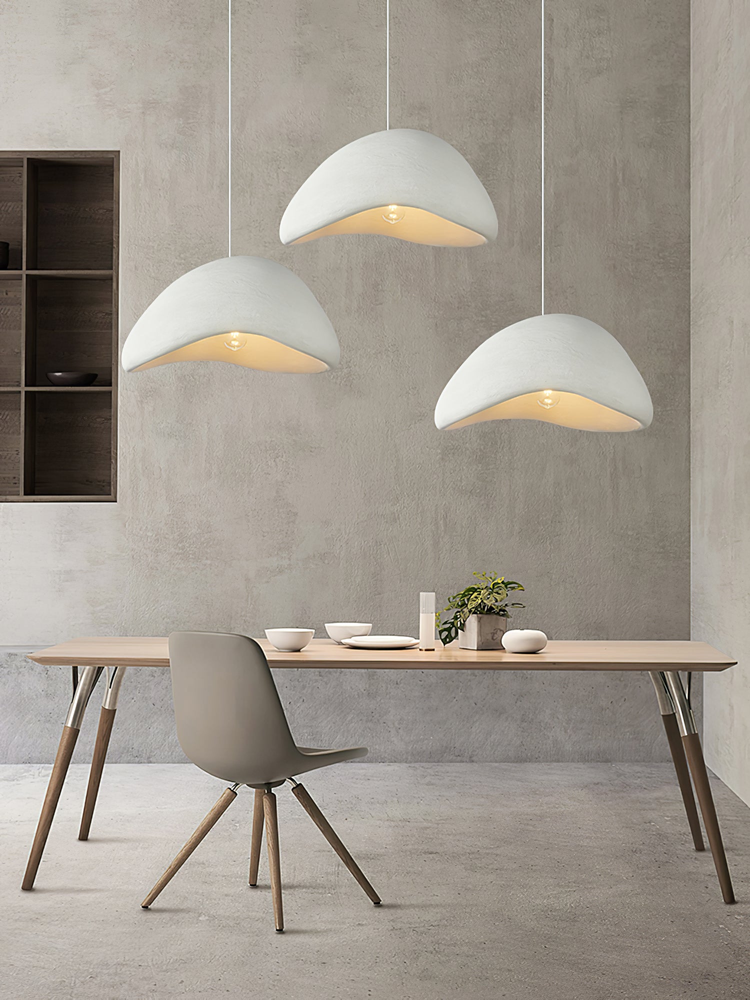 Moon Pendant Light LED 11.8 in Adjustable Grey White Indoor Ceiling Lamp | Thomler