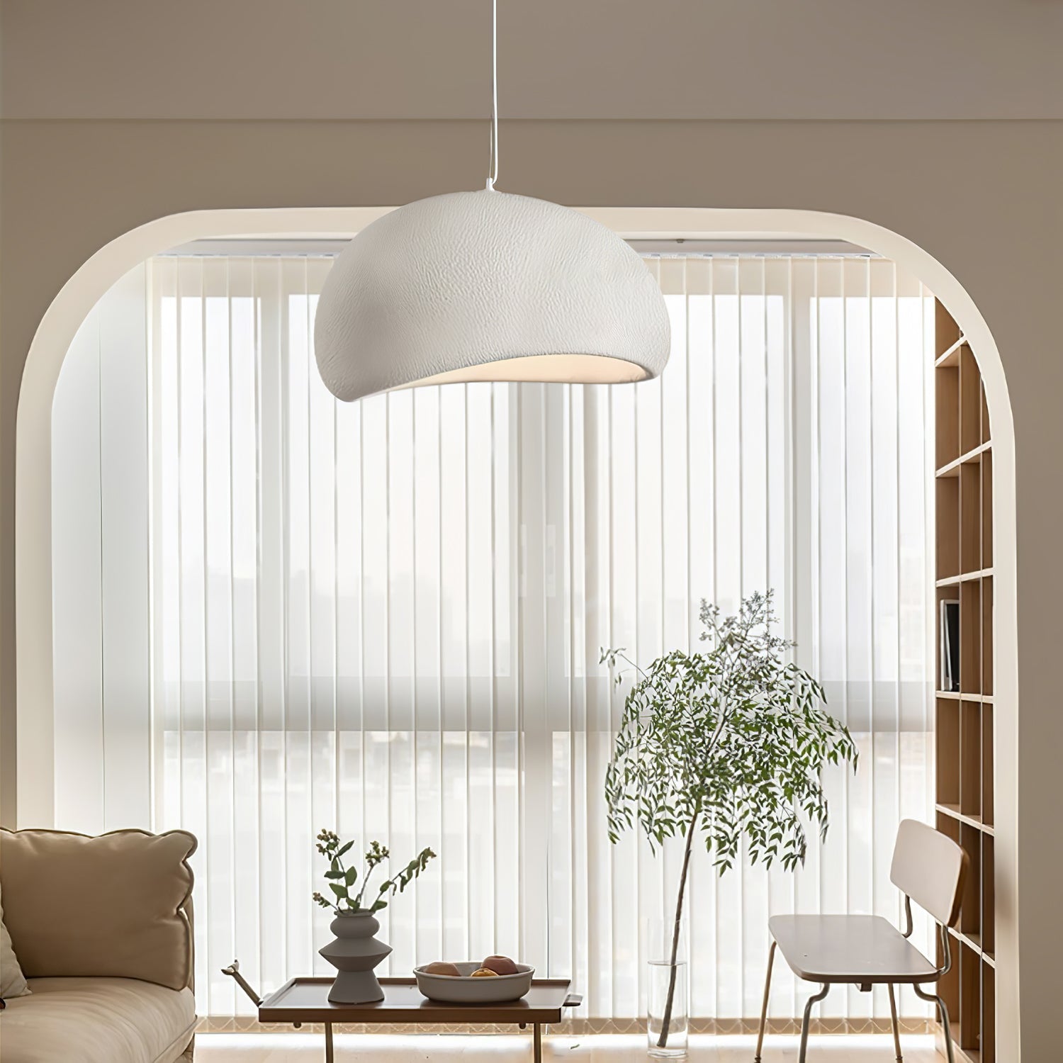 Khmara Pendant Light LED 11.8 in Grey Indoor Ceiling Lamp Adjustable Hanging | Thomler