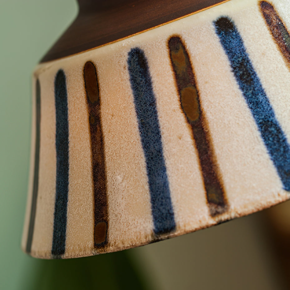 Pendant Lamp Ceramic 7 in Blue Dining Room Kitchen Island Hanging Light Fixture Soft Glow Decorative Lighting | Thomler