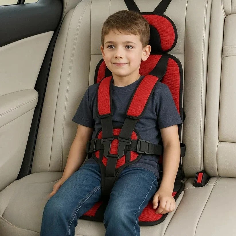 Portable Child Safety Harness Seat for Travel with 5-Point System Gray Foldable Booster for Taxis Rental Cars Everyday Outings Toddlers Kids | Thomler