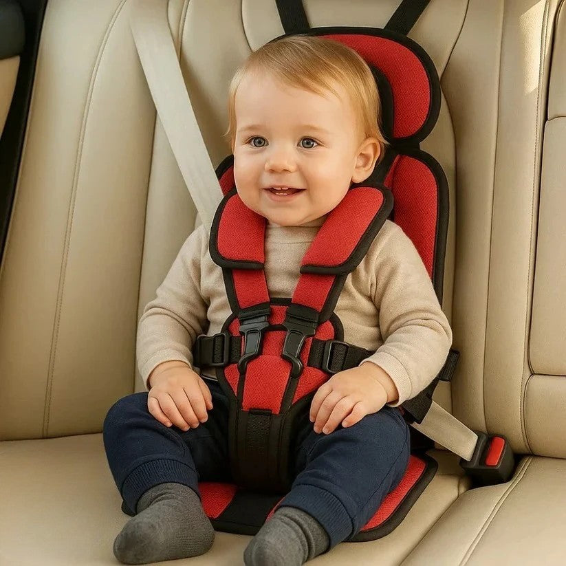Portable Child Safety Harness Seat for Travel with 5-Point System Gray Foldable Booster for Taxis Rental Cars Everyday Outings Toddlers Kids | Thomler