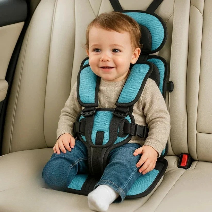 Portable Child Safety Harness Seat for Travel with 5-Point System Gray Foldable Booster for Taxis Rental Cars Everyday Outings Toddlers Kids | Thomler