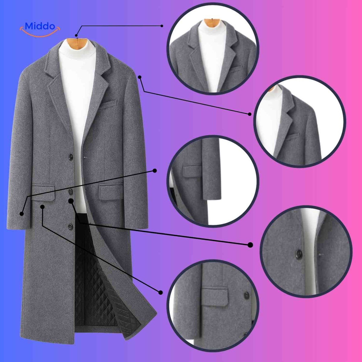 Premium Wool Overcoat – Full-Length British Heritage Topcoat for Men | Thomler