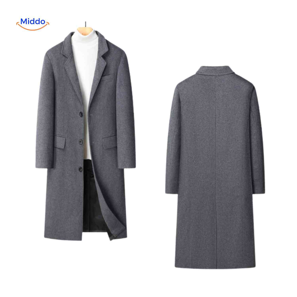 Premium Wool Overcoat – Full-Length British Heritage Topcoat for Men | Thomler