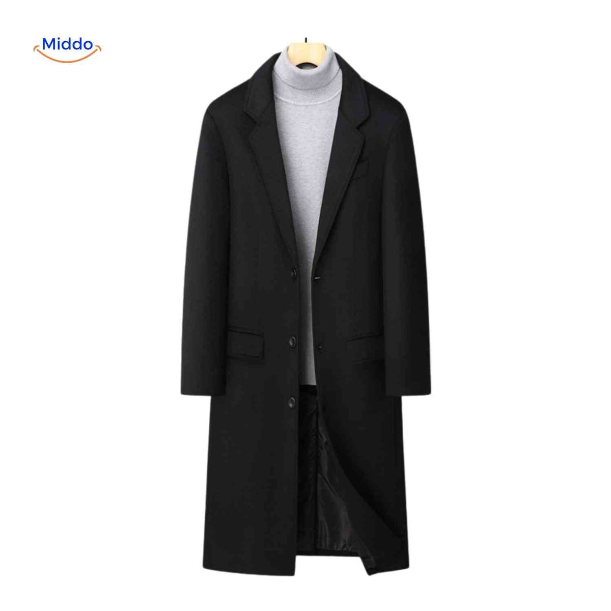 Premium Wool Overcoat – Full-Length British Heritage Topcoat for Men | Thomler