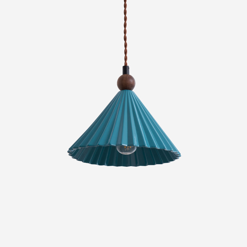 Pendant Light Ceramic Shade 7.8 in Adjustable Blue Dining Kitchen Hanging Ceiling Lamp | Thomler