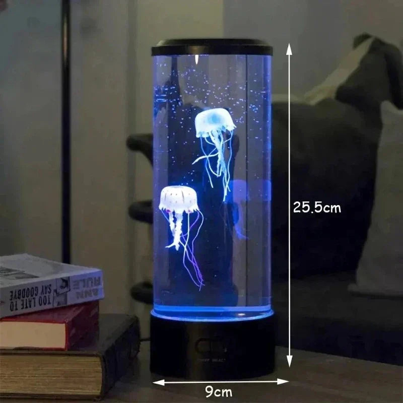 Color-Changing LED Jellyfish Mood Lamp with Flowing Tentacles for Relaxation & Decor | Thomler