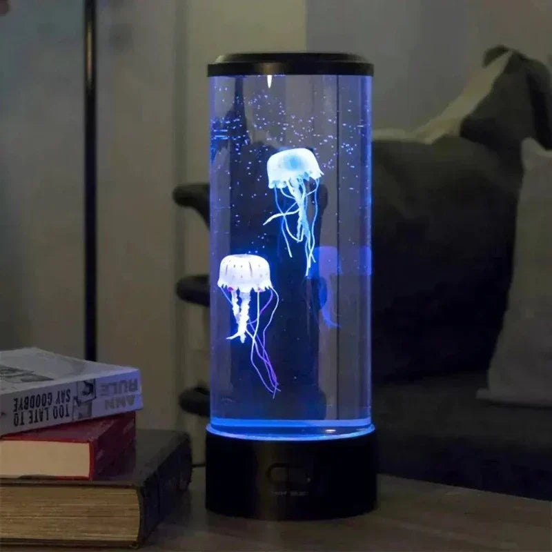 Color-Changing LED Jellyfish Mood Lamp with Flowing Tentacles for Relaxation & Decor | Thomler