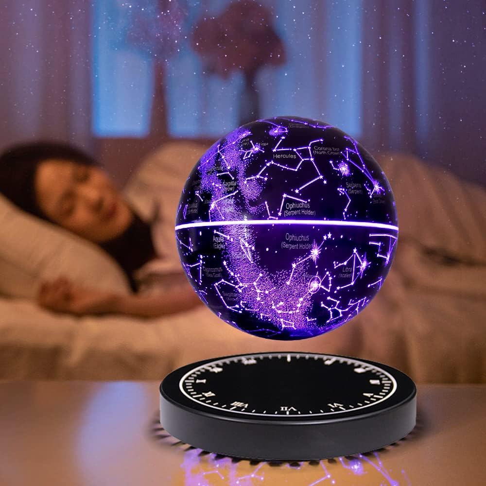 Magnetic Levitation Floating Globe Night Light with 360° Rotation Star Map Sphere for Bedroom Office Living Room Desk Decor | Thomler