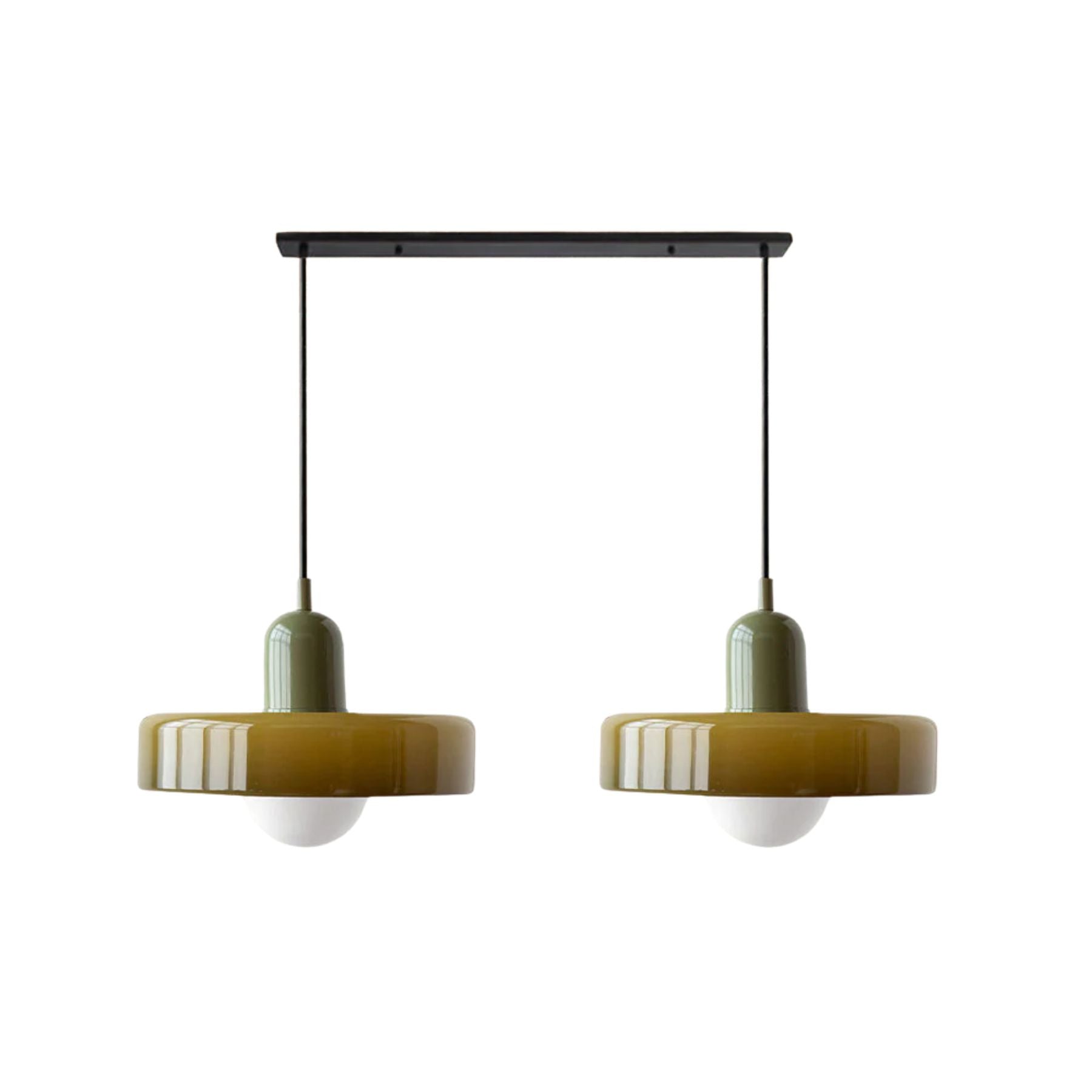 Pendant Light Glass Double Shade G9 35.0 cm Dining Room Kitchen Island Ceiling Fixture Modern Hanging Lamp | Thomler