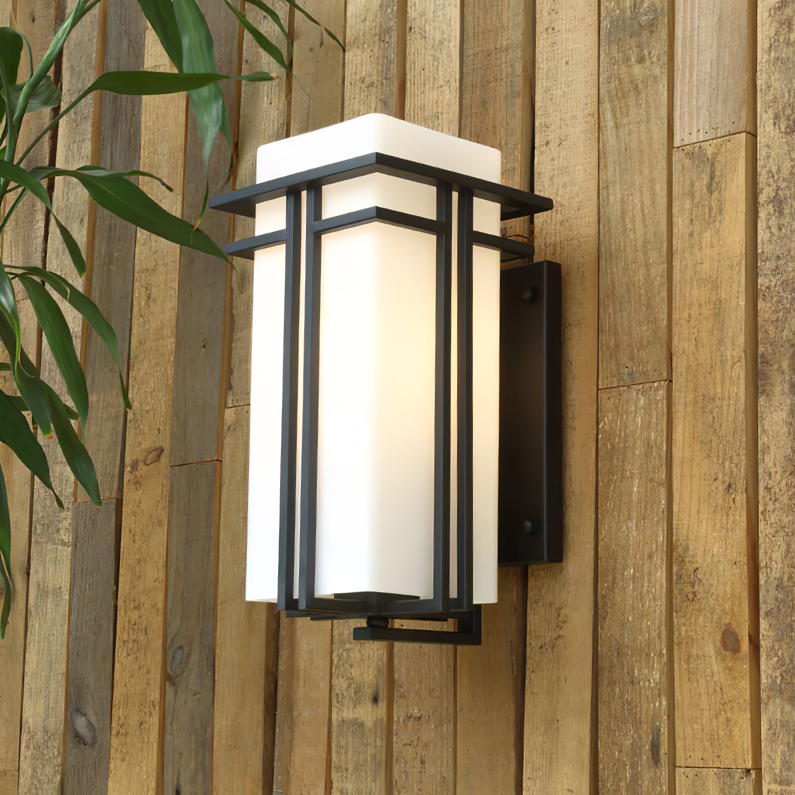 Wall Light Iron Glass 60W Matte Black Outdoor Patio Porch Industrial Waterproof Fixture | Thomler