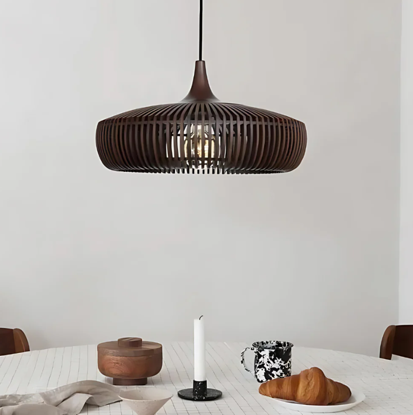 Pendant Light Wooden 43.0 cm Ceiling Lamp Living Room Dining Room Scandinavian Minimalist Lighting | Thomler