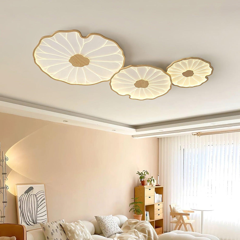 Ceiling Lamp Acrylic Lotus Leaf LED Ø 30.0 cm Bedroom Hallway Living Room Flush Mount Modern Round Light Fixture | Thomler