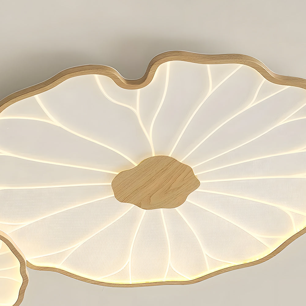 Ceiling Lamp Acrylic Lotus Leaf LED Ø 30.0 cm Bedroom Hallway Living Room Flush Mount Modern Round Light Fixture | Thomler