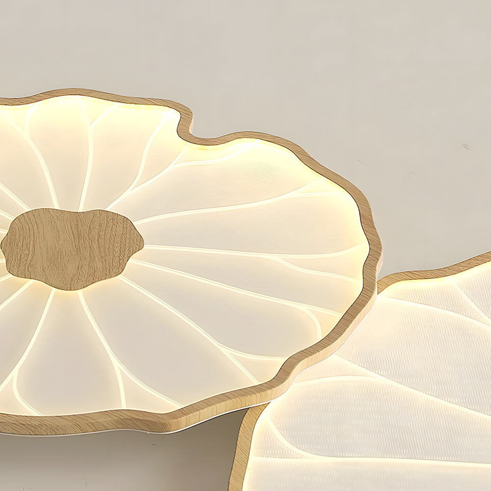 Ceiling Lamp Acrylic Lotus Leaf LED Ø 30.0 cm Bedroom Hallway Living Room Flush Mount Modern Round Light Fixture | Thomler