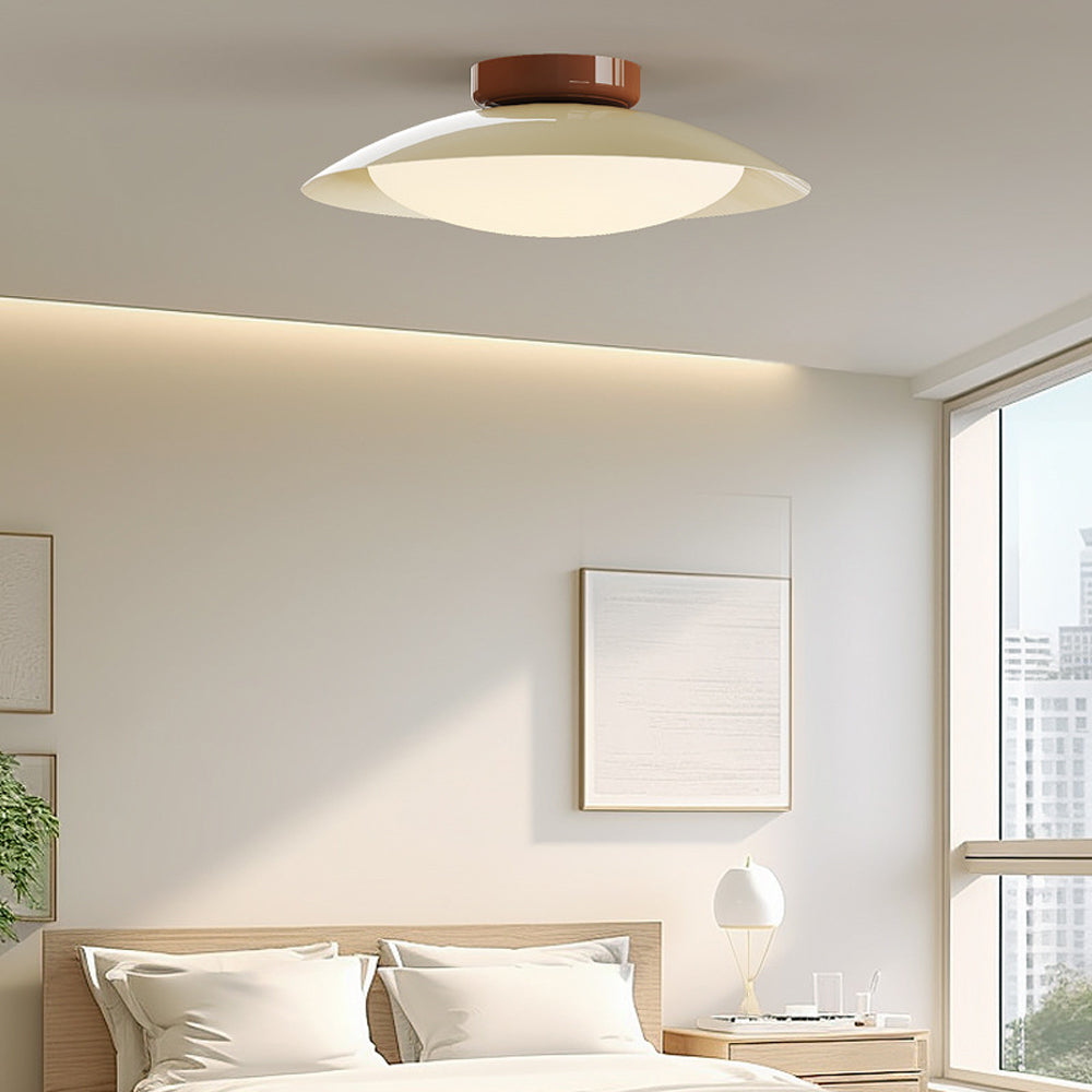 Ceiling Light Metal Dome 17.7 in Indoor Use Serene Mid-Century Style Warm Glow | Thomler