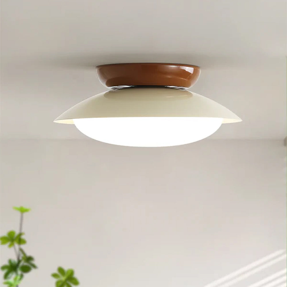 Ceiling Light Metal Dome 17.7 in Indoor Use Serene Mid-Century Style Warm Glow | Thomler