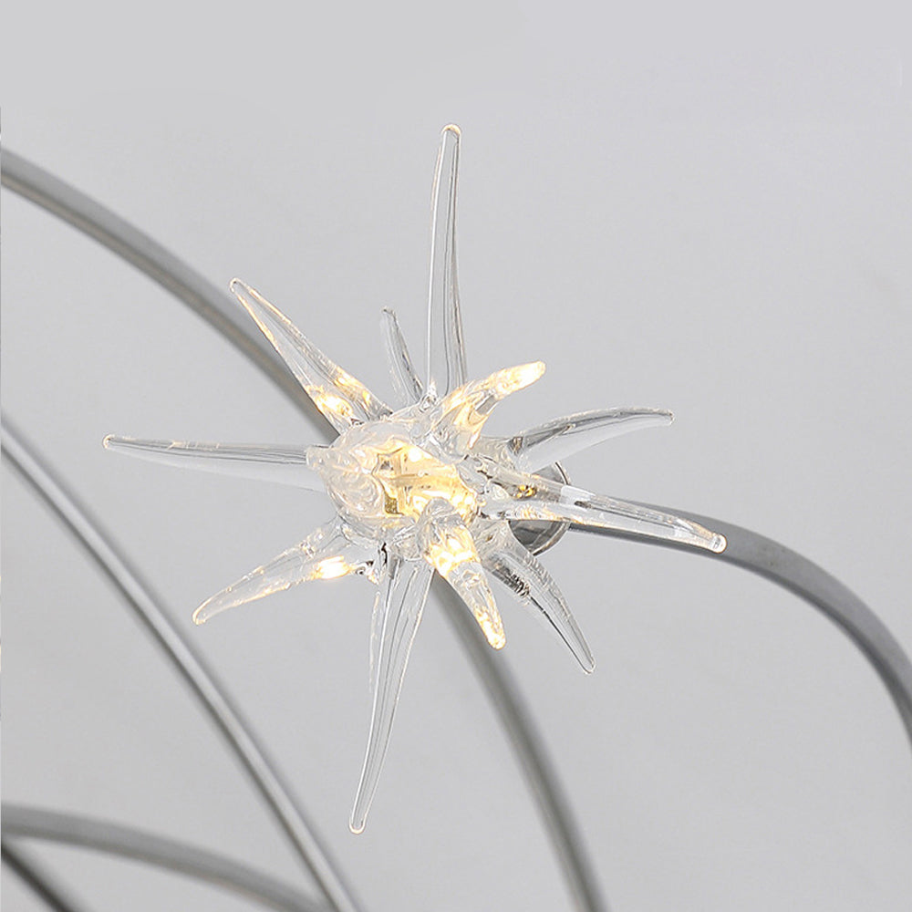 Ceiling Light Metal Glass 24 in Semi Flush Mount Indoor Living Room Dining Bedroom LED Energy Saving | Thomler