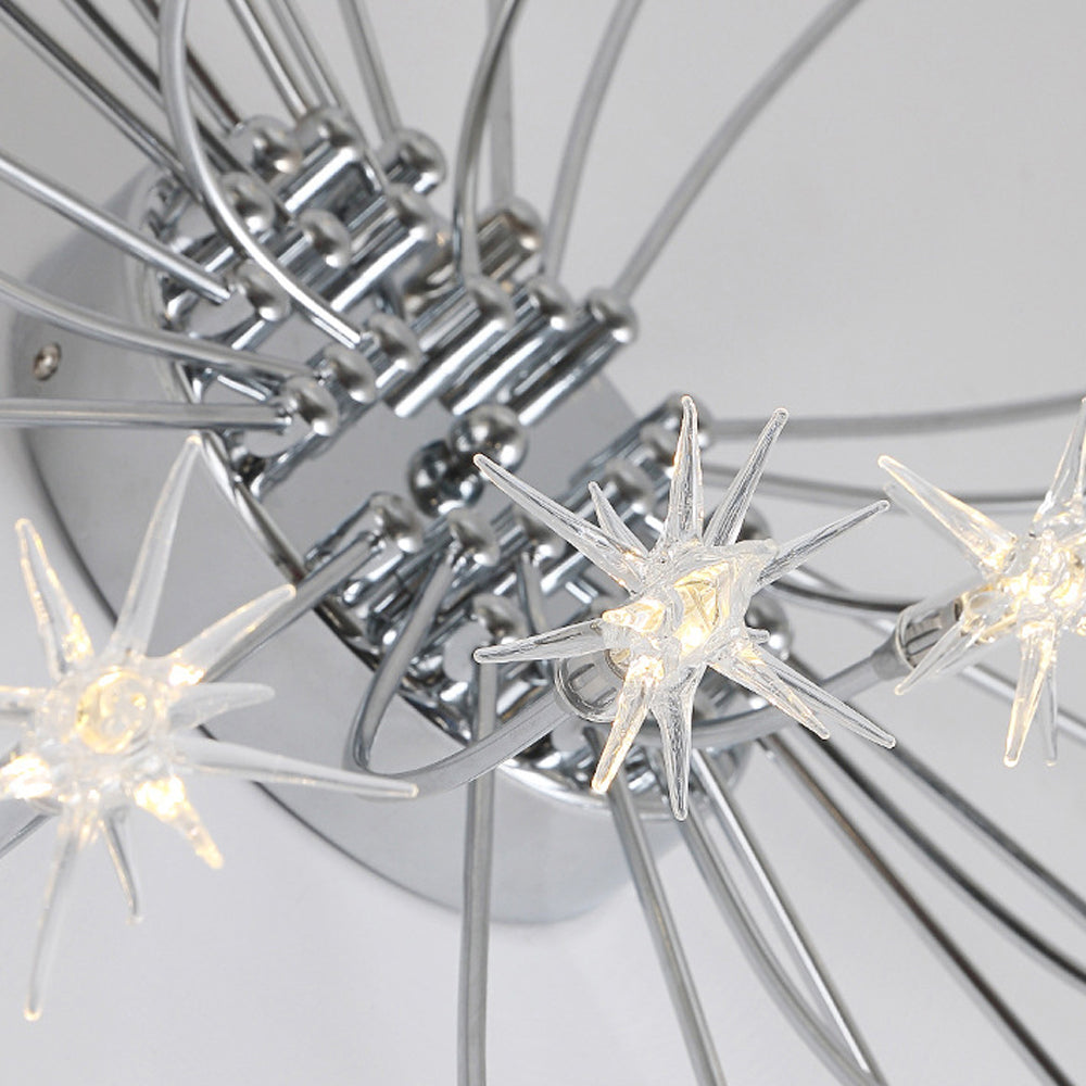 Ceiling Lamp Metal Glass LED 61.0 cm Semi Flush Living Room Dining Room Bedroom Lighting Fixture | Thomler
