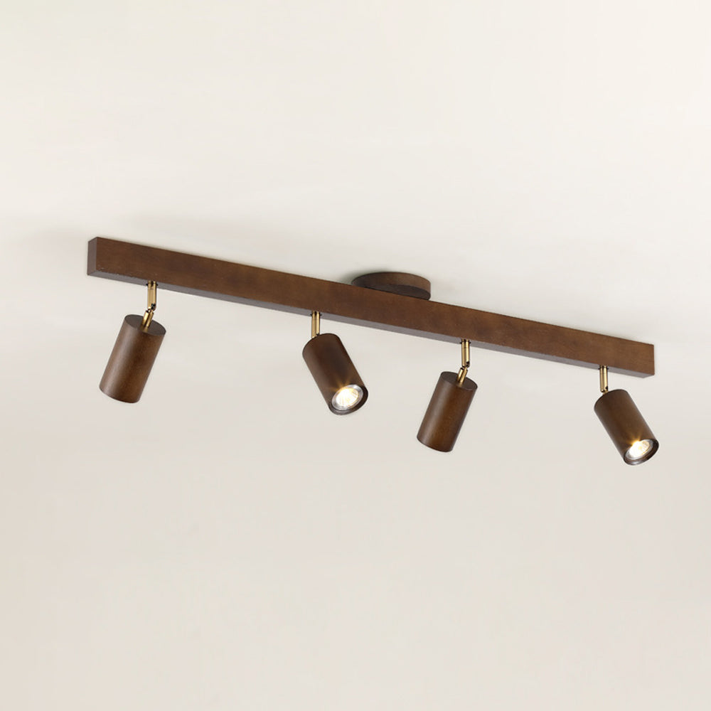Track Light Wood LED 120.0 cm Natural Ceiling Wall Living Room Dining Room Adjustable Spotlight Fixture | Thomler