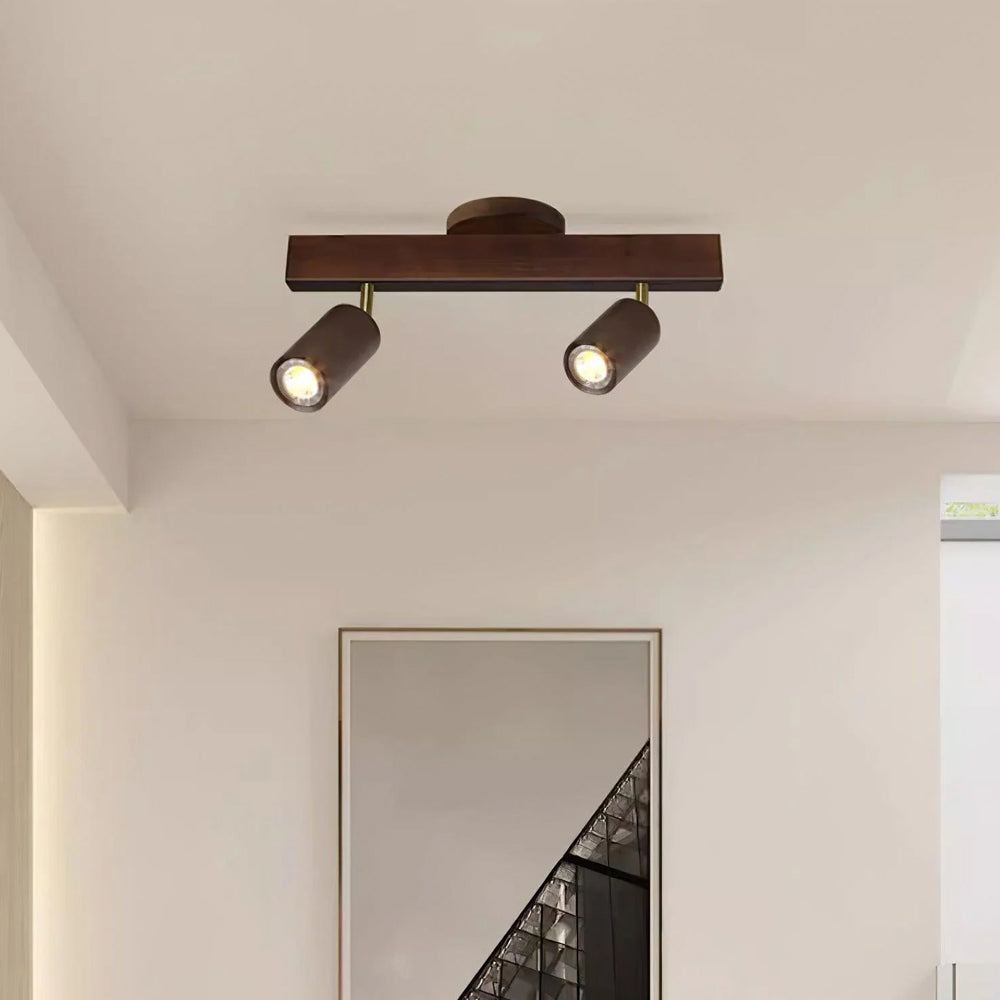 Track Light Wood LED 120.0 cm Natural Ceiling Wall Living Room Dining Room Adjustable Spotlight Fixture | Thomler