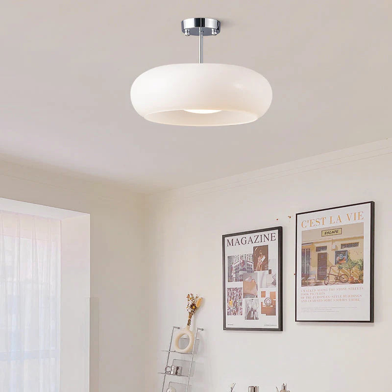 Pendant Light Glass Dome 28.0 cm Amber Dining Room Kitchen Island Vintage Hanging Ceiling Lamp | Thomler