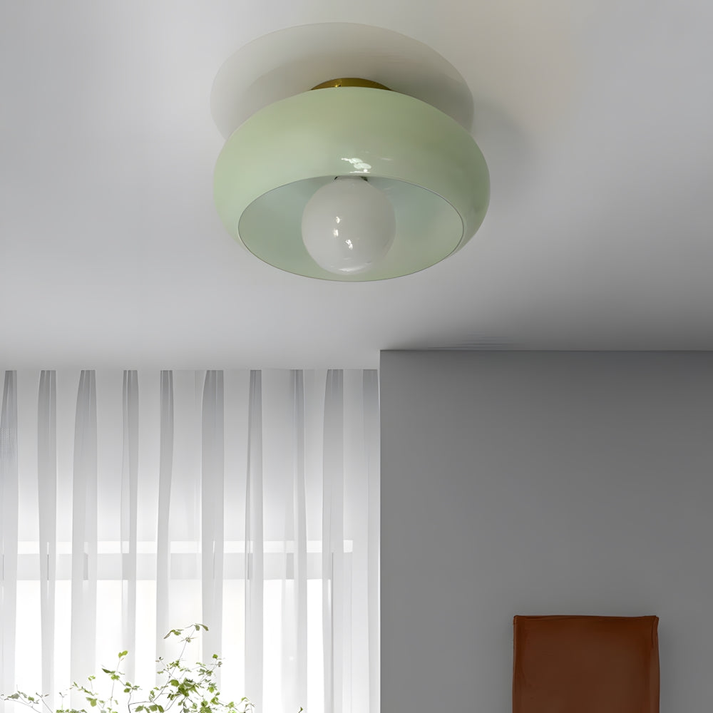 Ceiling Light Glass 11 in Semi Flush Mount Indoor Bedroom Hallway Living Room Pendant Lamp Modern Mid Century Style | Thomler