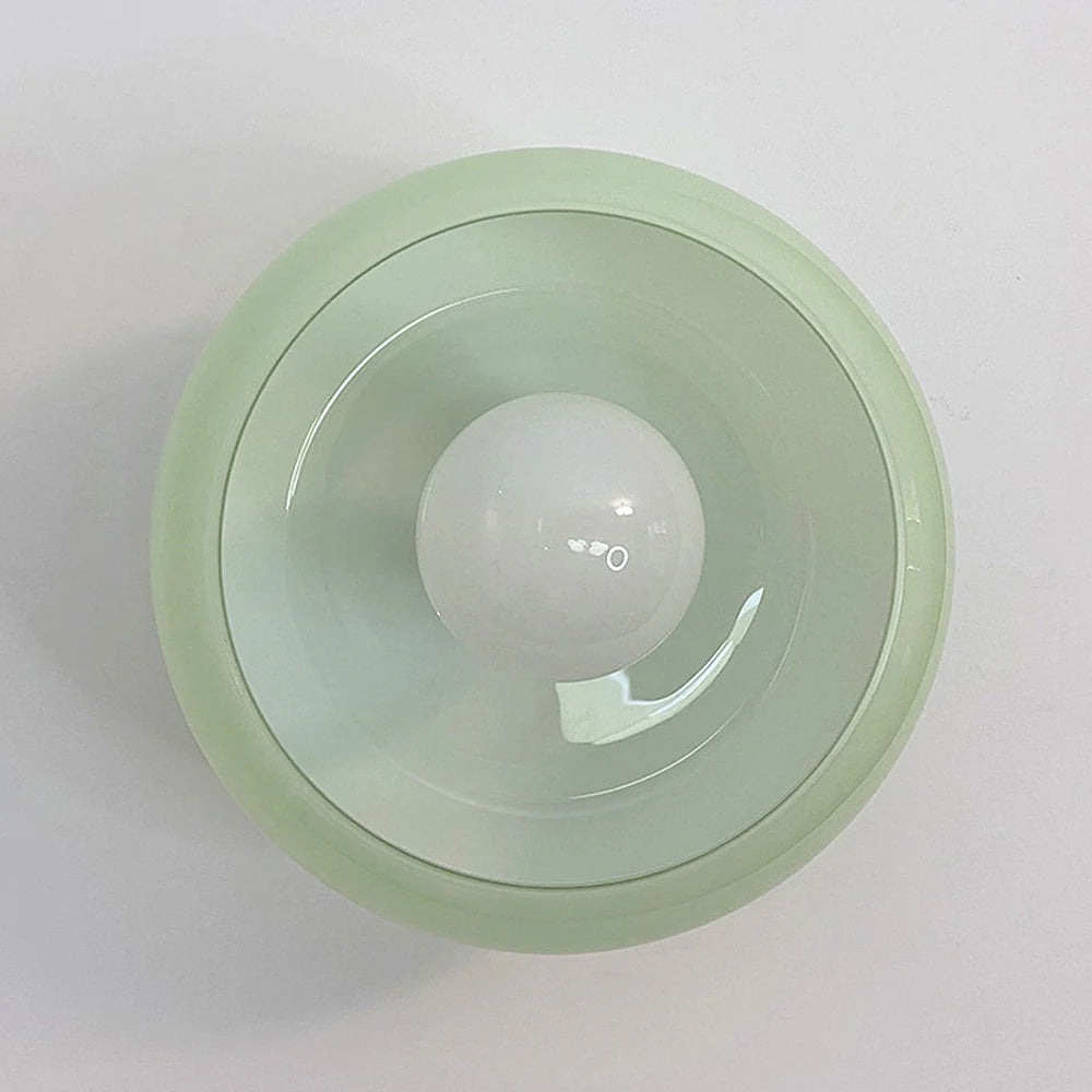 Ceiling Light Glass 11 in Semi Flush Mount Indoor Bedroom Hallway Living Room Pendant Lamp Modern Mid Century Style | Thomler