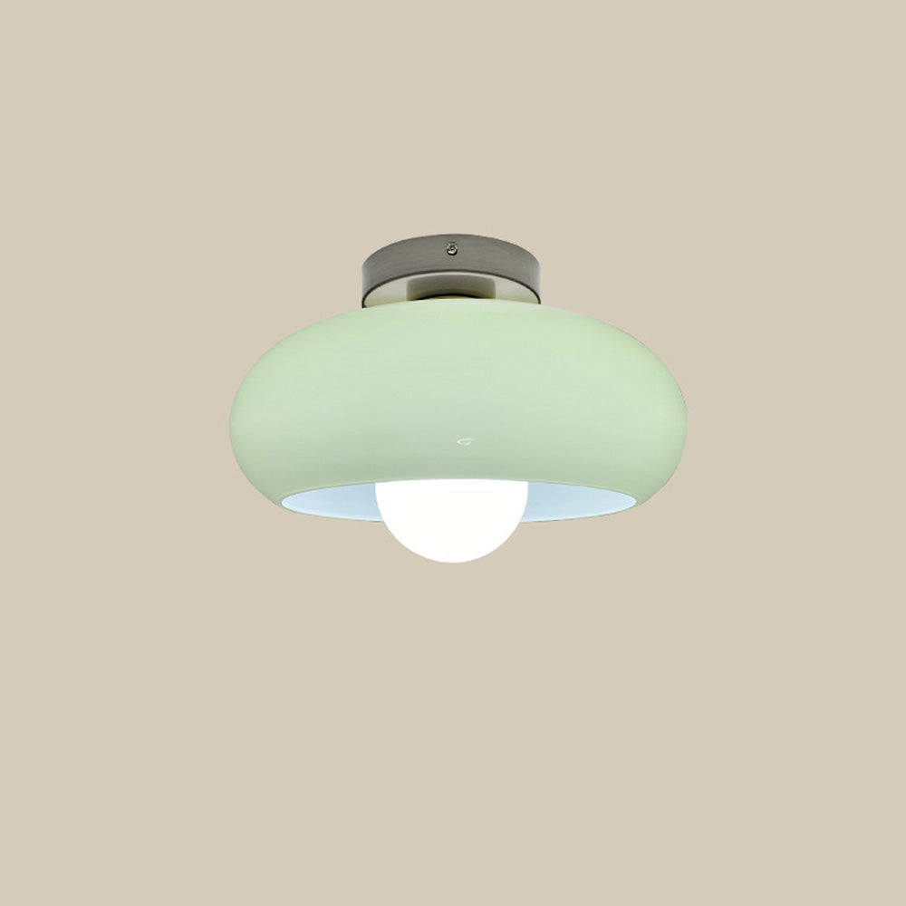 Ceiling Light Glass 11 in Semi Flush Mount Indoor Bedroom Hallway Living Room Pendant Lamp Modern Mid Century Style | Thomler
